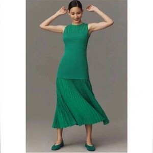 MARE MARE X Anthropologie Sleeveless Twofer Maxi Dress In Kelly Green